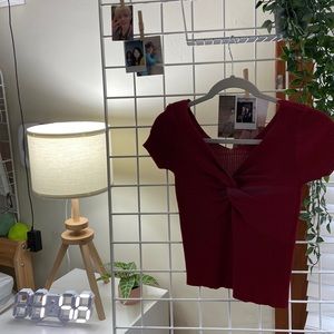 Crossover Maroon Top